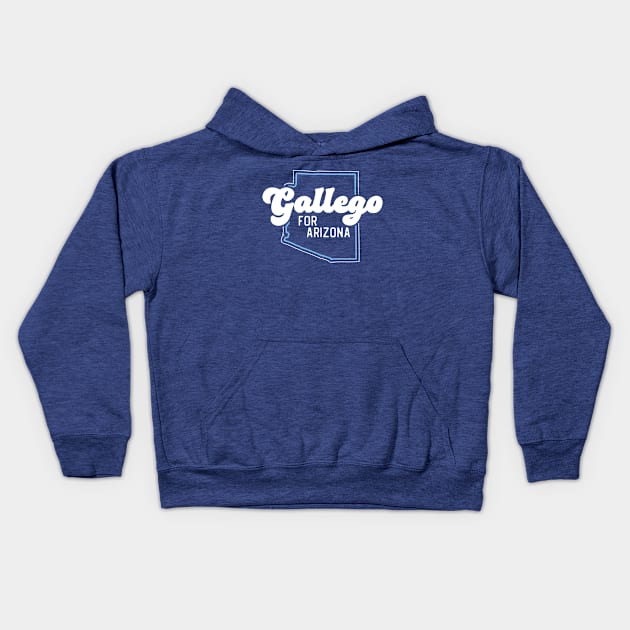 Gallego for Arizona // 2024 Senate Race // Turn Arizona Blue Kids Hoodie by SLAG_Creative